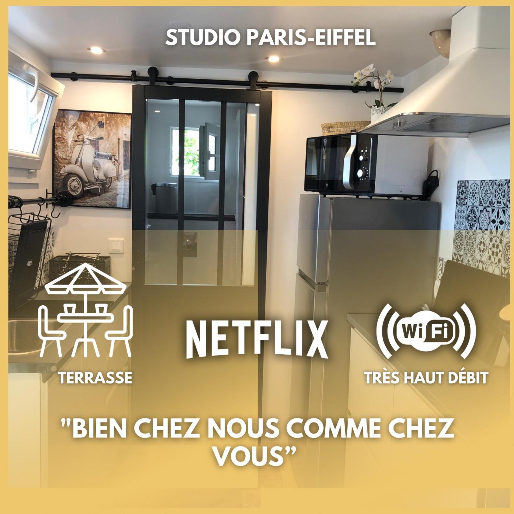 Paris-Eiffel, Bienvenue -Terrasse -Netflix Apartment Pantin Bagian luar foto